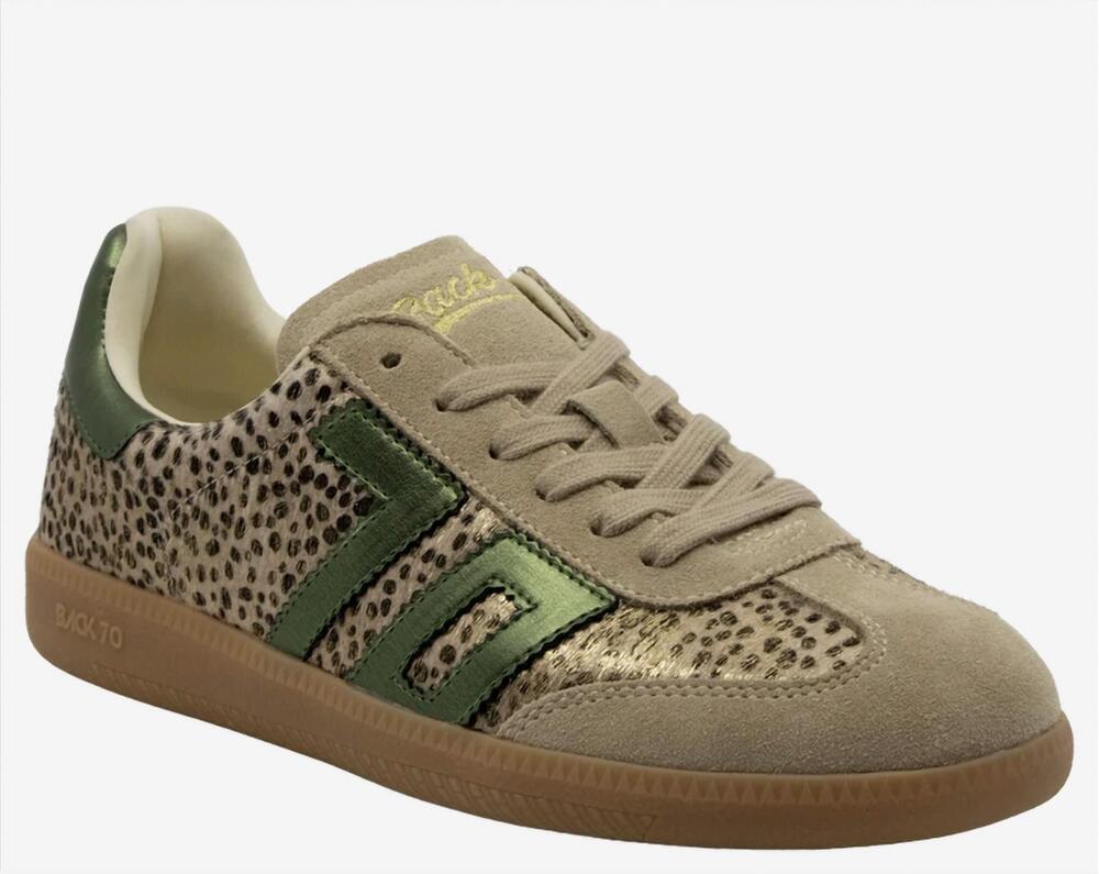 NEW BACK 70 women's cloud w26 sneaker in pois gold forest